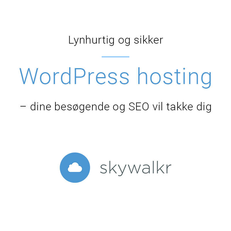 Skywalkr - dansk WordPress hosting